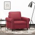 Sillón cuero sintético rojo tinto 60