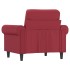 Sillón cuero sintético rojo tinto 60