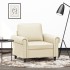 Sillón cuero sintético crema 60