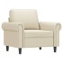 Sillón cuero sintético crema 60