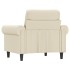 Sillón cuero sintético crema 60