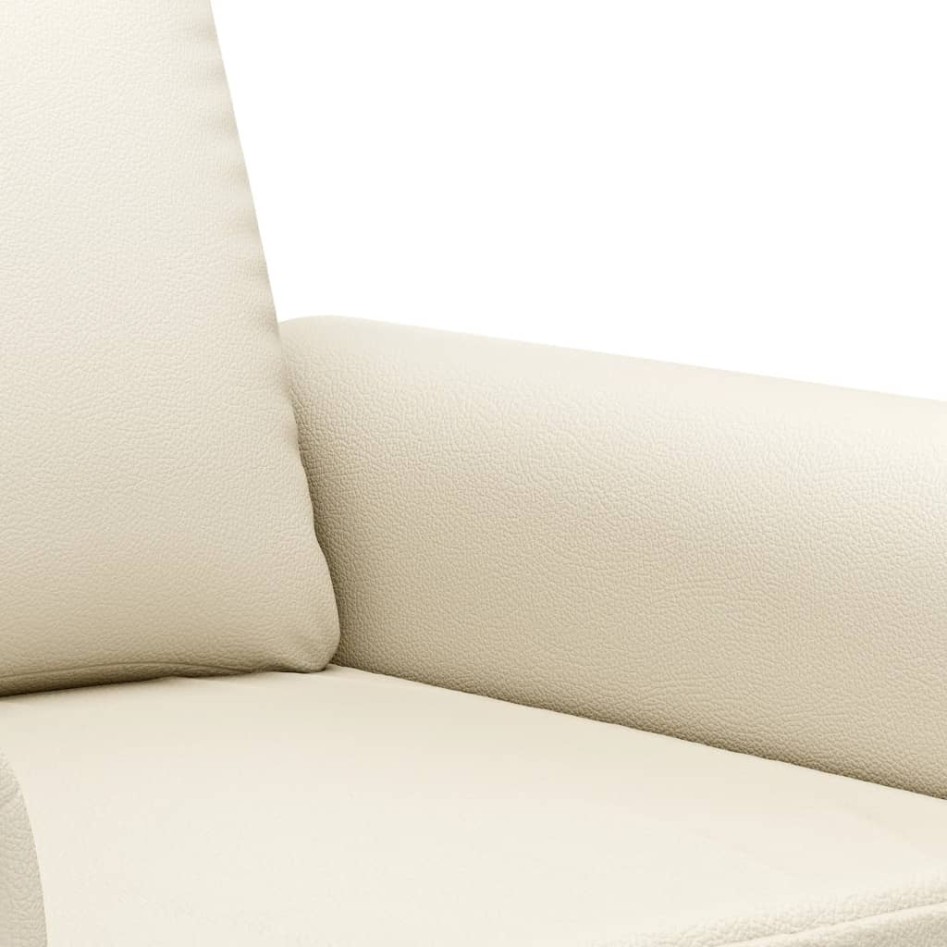 Sillón cuero sintético crema 60