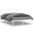 Estructura cama sin colchón con cabecero metal blanco