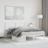 Estructura cama sin colchón con cabecero metal blanco
