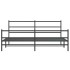 Estructura cama sin colchón con estribo metal negro 180x200