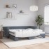 Sofá cama nido con colchón terciopelo gris oscuro 90x200