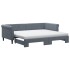 Sofá cama nido con colchón terciopelo gris oscuro 90x200