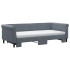 Sofá cama nido con colchón terciopelo gris oscuro 90x200