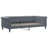 Sofá cama nido con colchón terciopelo gris oscuro 90x200