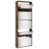 Mueble zapatero y espejo 5 niveles roble ahumado 63x17x169,5