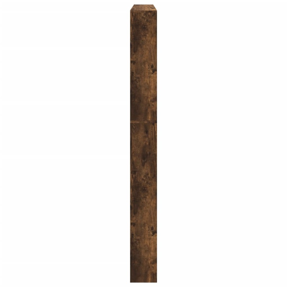 Mueble zapatero y espejo 5 niveles roble ahumado 63x17x169,5