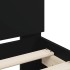 Estructura de cama con cabecero y luces LED negro 90x190