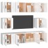 Set de muebles de TV 7 pzas madera contrachapada blanco