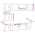 Set de muebles de TV 7 pzas madera contrachapada blanco