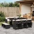 Set de comedor jardín 11 pzas con cojines ratán sintético