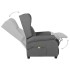 Sillón de masaje tela gris