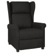 Sillón reclinable de tela negro