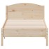 Estructura de cama sin colchón madera maciza de pino 90x190