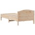 Estructura de cama sin colchón madera maciza de pino 90x190