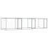 Jaula de perros con puertas acero galvanizado gris 6x2x1,5
