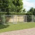 Jaula de perros con puertas acero galvanizado gris 6x2x1,5