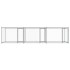 Jaula de perros con puertas acero galvanizado gris 6x2x1,5