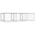 Jaula de perros con puertas acero galvanizado gris 6x2x1,5