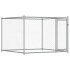 Jaula de perros con puertas acero galvanizado gris 6x2x1,5