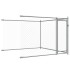 Jaula de perros con puertas acero galvanizado gris 6x2x1,5