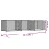 Jaula de perros con puertas acero galvanizado gris 6x2x1,5