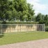 Jaula de perros con puerta acero galvanizado gris 10x2x1,5