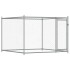 Jaula de perros con puerta acero galvanizado gris 10x2x1,5