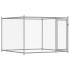 Jaula de perros con puertas acero galvanizado gris 10x2x1,5