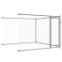 Jaula de perros con puertas acero galvanizado gris 10x2x1,5