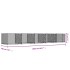 Jaula de perros con puertas acero galvanizado gris 10x2x1,5