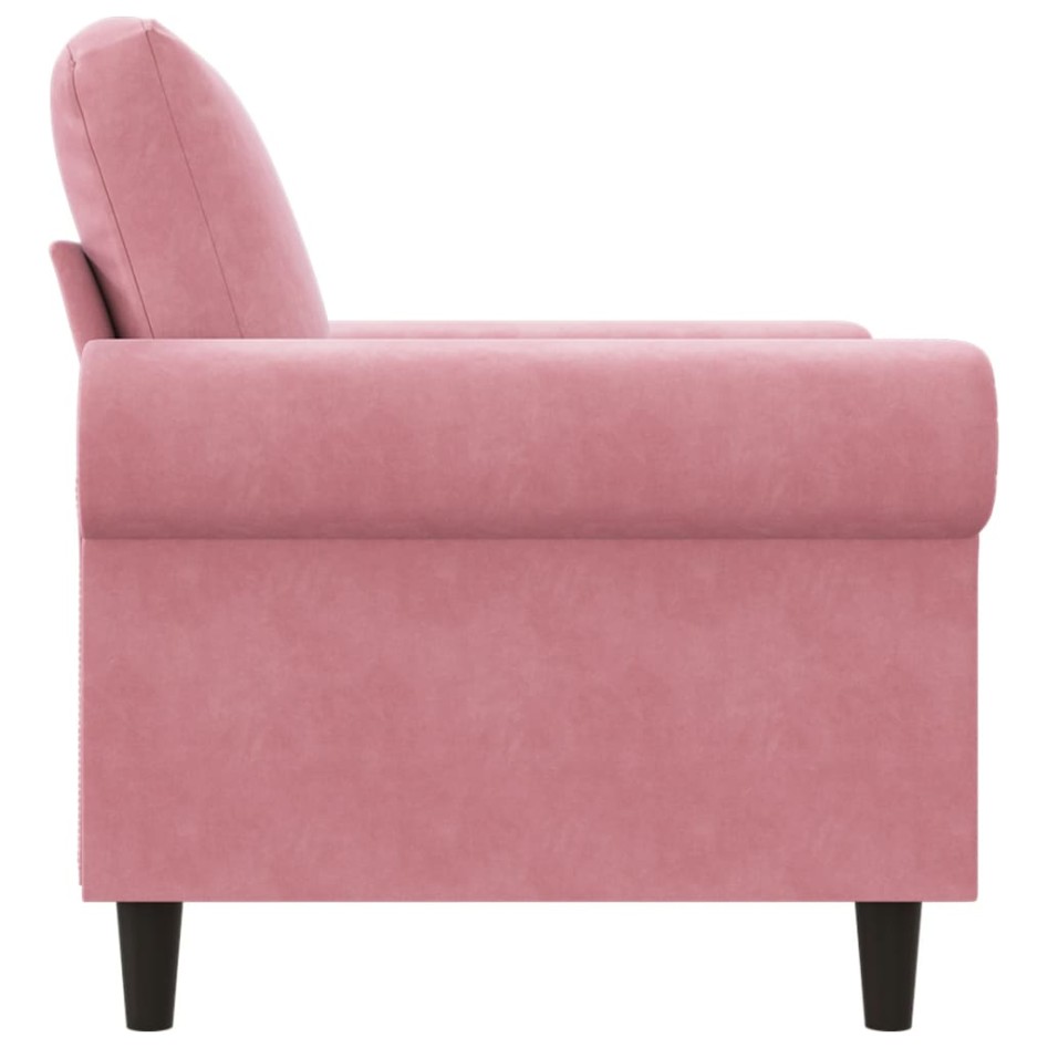 Sillón de terciopelo rosa 60