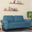 Sofá de 2 plazas terciopelo azul 140 cm