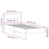 Estructura de cama sin colchón madera maciza de pino 90x190