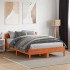 Estructura de cama sin colchón madera maciza marrón 135x190