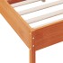 Estructura de cama sin colchón madera maciza marrón 135x190