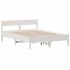 Estructura de cama sin colchón madera de pino blanca 140x190
