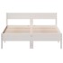 Estructura de cama sin colchón madera de pino blanca 140x190