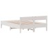 Estructura de cama sin colchón madera de pino blanca 140x190