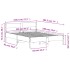Estructura de cama sin colchón madera de pino blanca 140x190