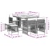 Set comedor jardín 9 pzas y cojines ratán sintético