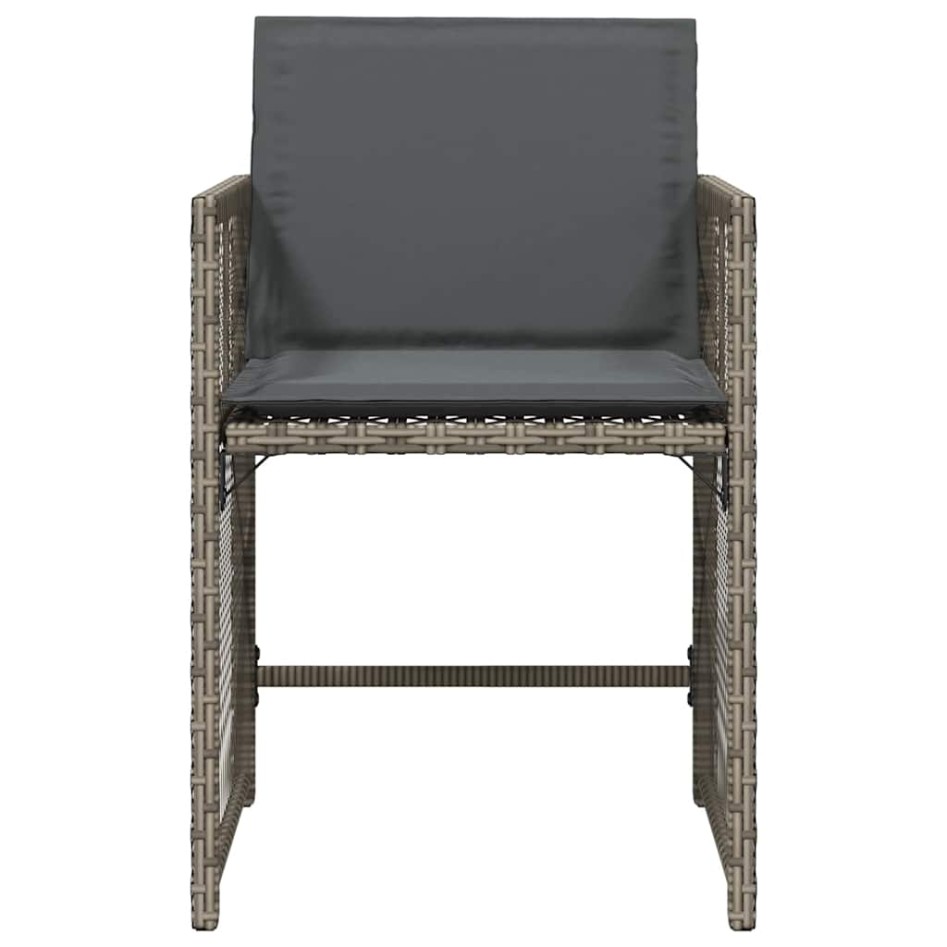 Sillones de jardín con cojines 4 uds ratán sintético