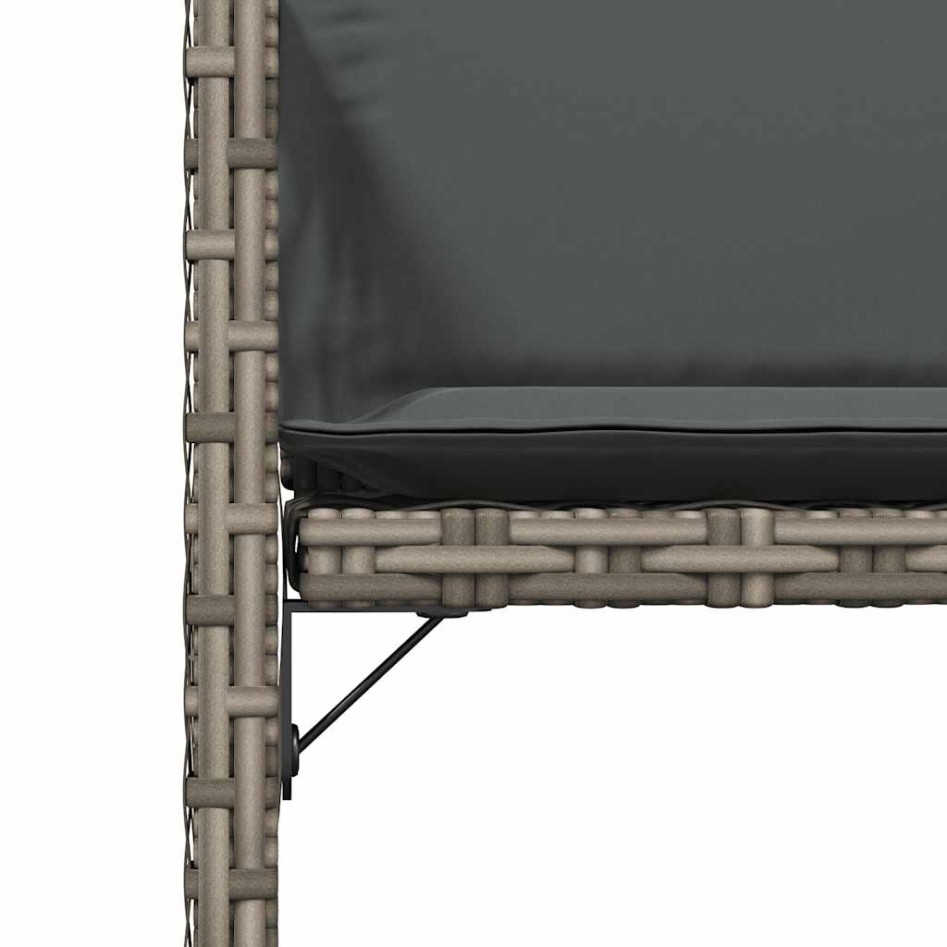 Sillones de jardín con cojines 4 uds ratán sintético