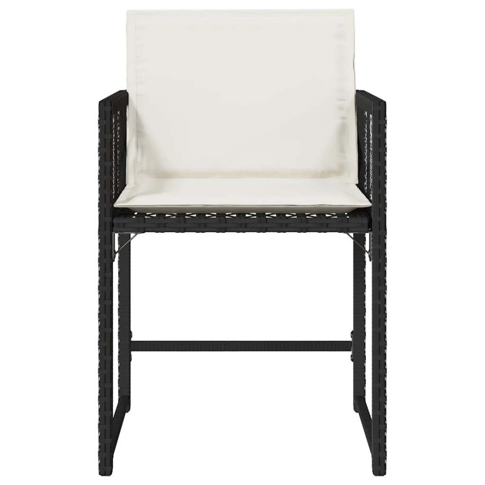 Sillas de jardín con cojines 4 unidades ratán sintético