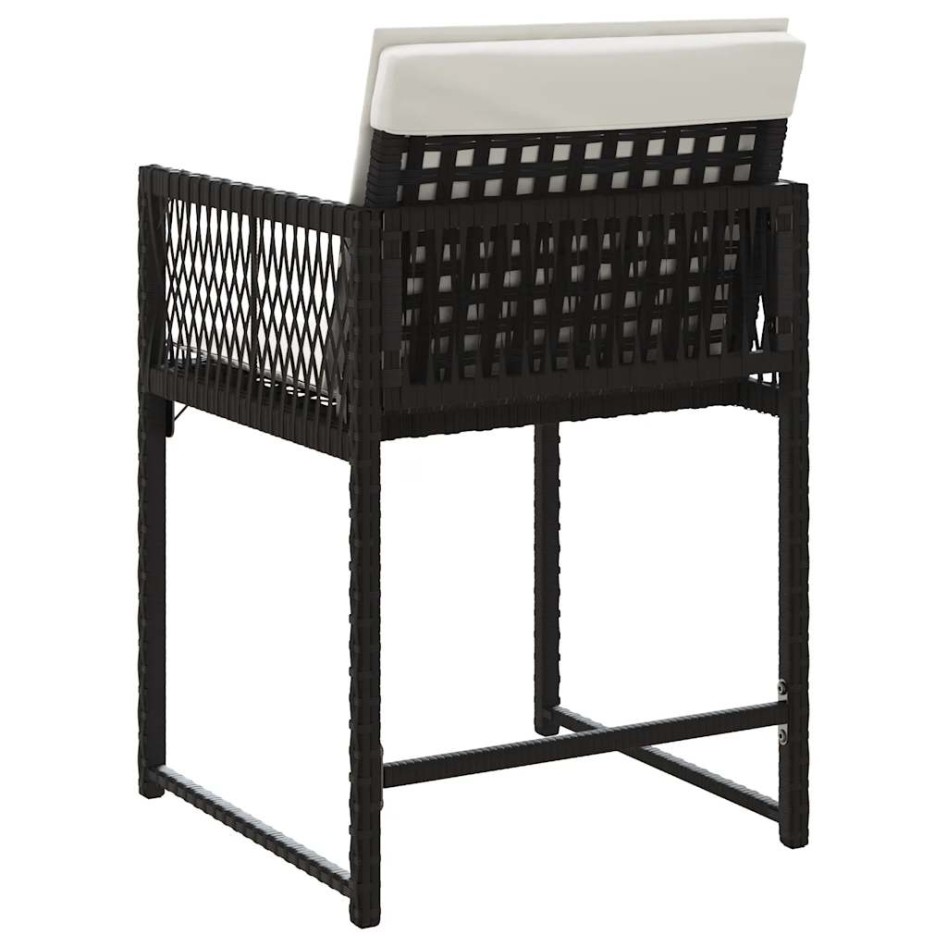 Sillas de jardín con cojines 4 unidades ratán sintético