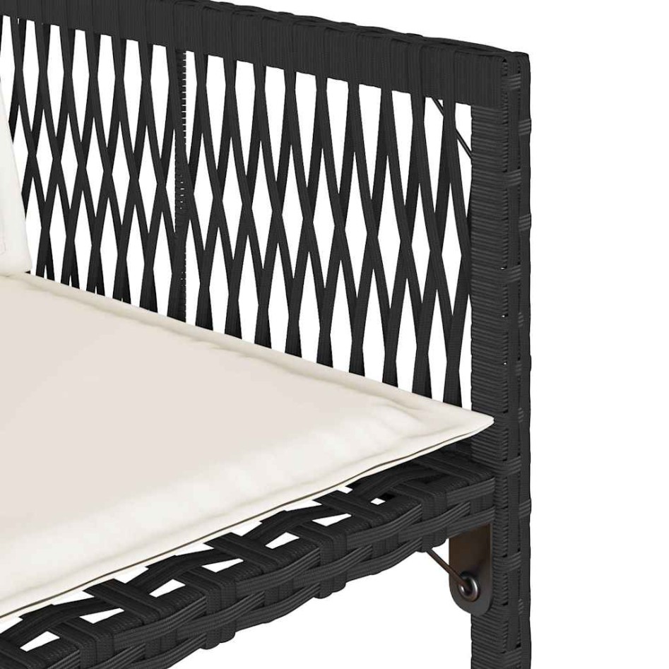 Sillas de jardín con cojines 4 unidades ratán sintético